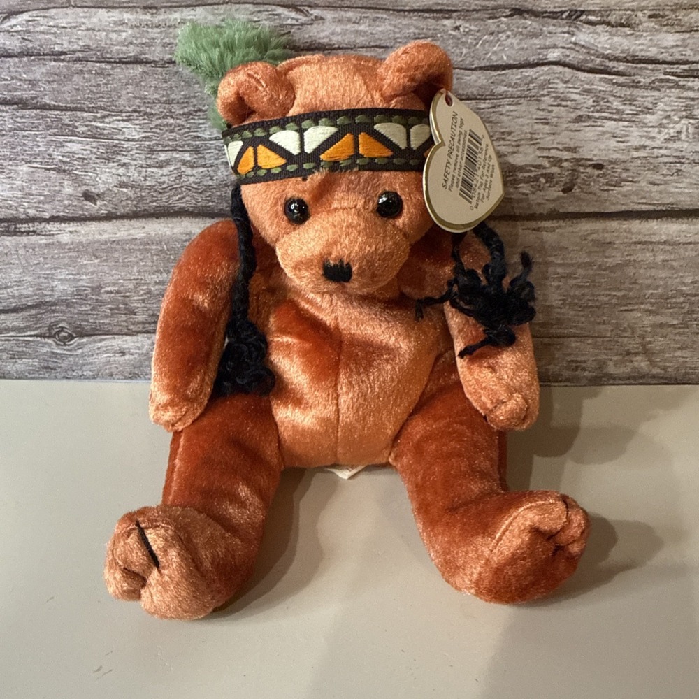 Ty Beanie Baby - LITTLE FEATHER the Bear (7 Inch) NEW MWMTs Stuffed Animal Toy